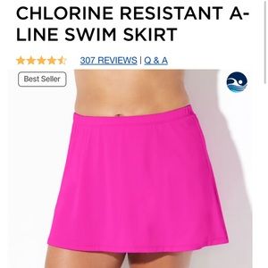 Swimsuits for all swim skirt 24 plus hot pink nwt